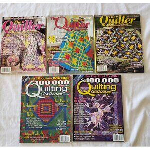 5 Quilting Magazines 3 The Quilter & 2 $100000 Quilting Challenge Lot 2001-2006